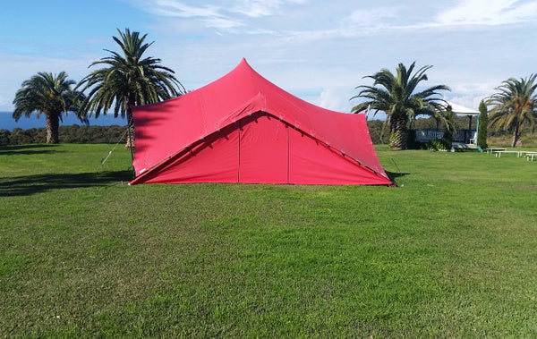 Stretch tent removable side walls