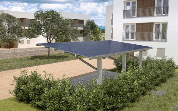 Cantilevered solar carport